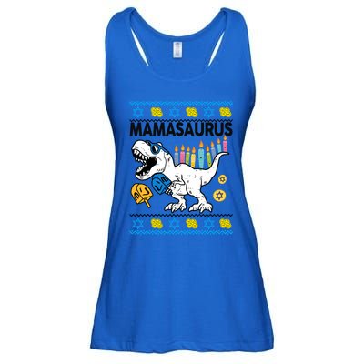 Hanukkahcute Gift Mom Mamasaurus Chanukah Dinosaur Funny Great Gift Ladies Essential Flowy Tank