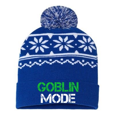 Halloween Goblin Mode Gaming Gamer Funny Gift USA-Made Snowflake Beanie