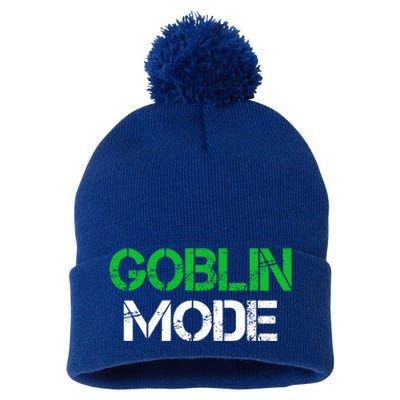 Halloween Goblin Mode Gaming Gamer Funny Gift Pom Pom 12in Knit Beanie