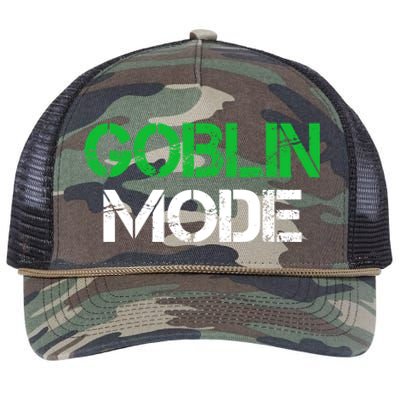 Halloween Goblin Mode Gaming Gamer Funny Gift Retro Rope Trucker Hat Cap