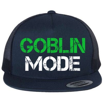 Halloween Goblin Mode Gaming Gamer Funny Gift Flat Bill Trucker Hat