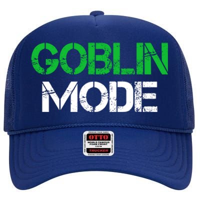 Halloween Goblin Mode Gaming Gamer Funny Gift High Crown Mesh Back Trucker Hat