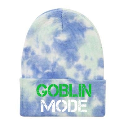 Halloween Goblin Mode Gaming Gamer Funny Gift Tie Dye 12in Knit Beanie