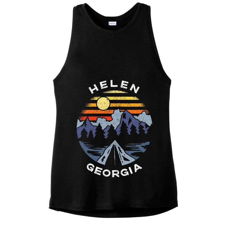 Helen Georgia Mountains Lake Ga Vacation Souvenir Ladies PosiCharge Tri-Blend Wicking Tank