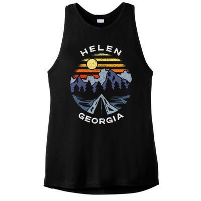 Helen Georgia Mountains Lake Ga Vacation Souvenir Ladies PosiCharge Tri-Blend Wicking Tank