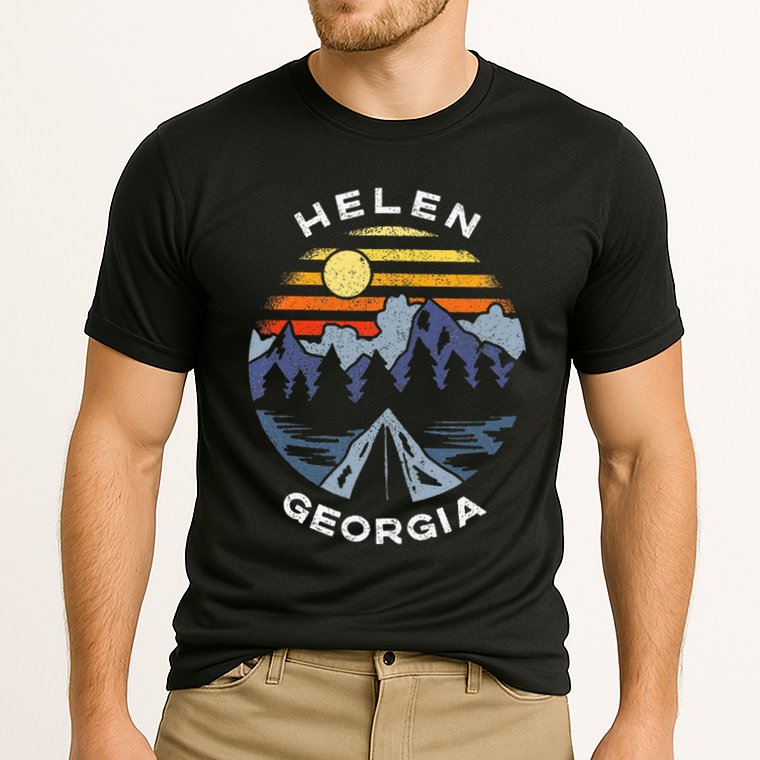 Helen Georgia Mountains Lake Ga Vacation Souvenir Cooling Performance Crew T-Shirt