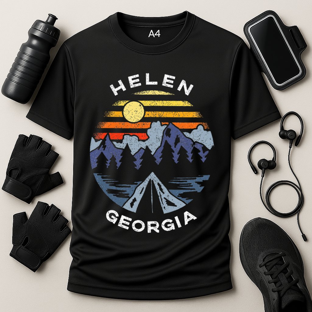Helen Georgia Mountains Lake Ga Vacation Souvenir Cooling Performance Crew T-Shirt