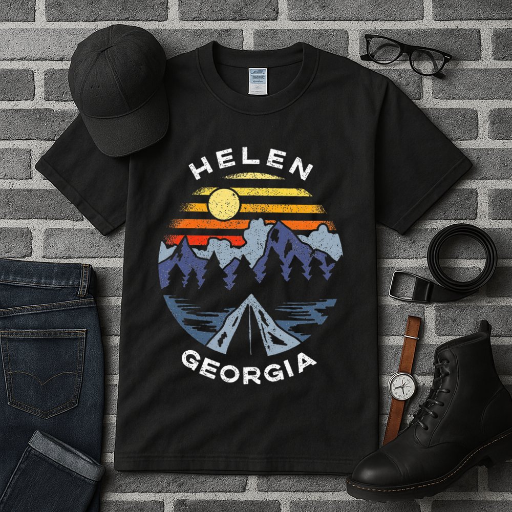 Helen Georgia Mountains Lake Ga Vacation Souvenir Tall T-Shirt