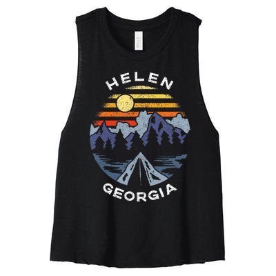 Helen Georgia Mountains Lake Ga Vacation Souvenir Women's Racerback Cropped Tank