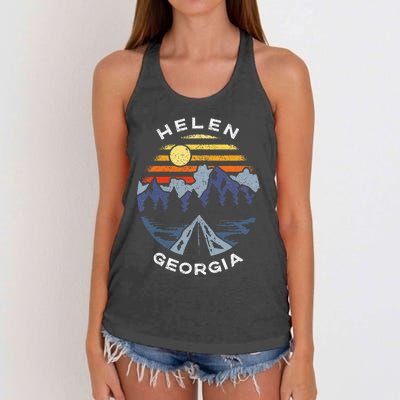 Helen Georgia Mountains Lake Ga Vacation Souvenir Women's Knotted Racerback Tank