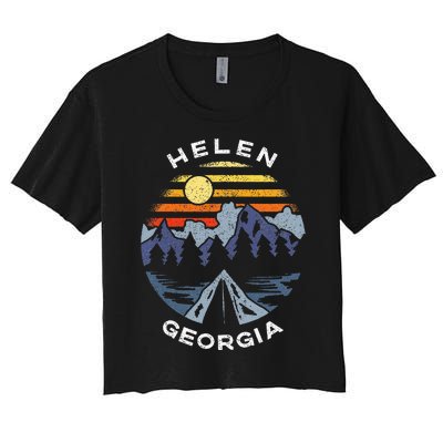 Helen Georgia Mountains Lake Ga Vacation Souvenir Women's Crop Top Tee