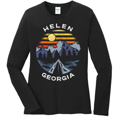 Helen Georgia Mountains Lake Ga Vacation Souvenir Ladies Long Sleeve Shirt