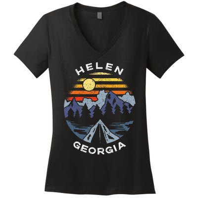 Helen Georgia Mountains Lake Ga Vacation Souvenir Women's V-Neck T-Shirt