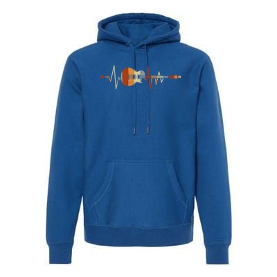 Heartbeat Guitar Meaningful Gift Premium Hoodie