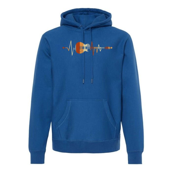 Heartbeat Guitar Meaningful Gift Premium Hoodie