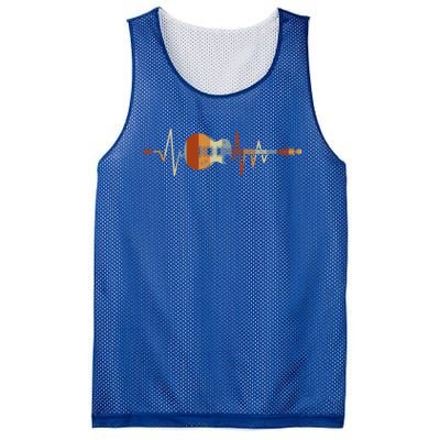 Heartbeat Guitar Meaningful Gift Mesh Reversible Basketball Jersey Tank