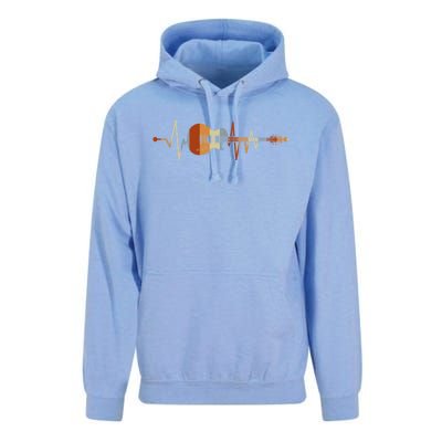 Heartbeat Guitar Meaningful Gift Unisex Surf Hoodie