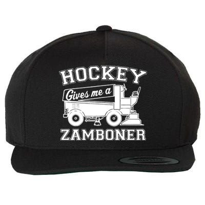 Hockey Gives Me A Zamboner Funny Hockey Fan Wool Snapback Cap