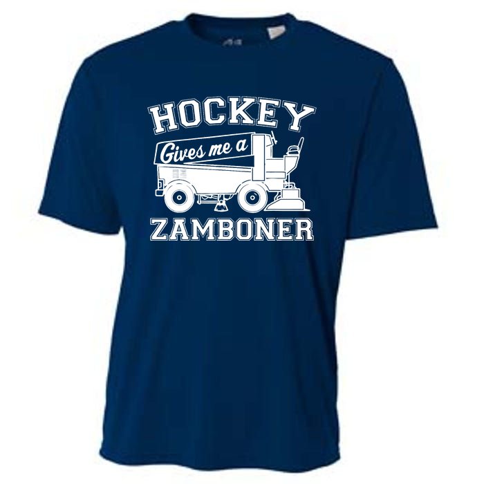 Hockey Gives Me A Zamboner Funny Hockey Fan Cooling Performance Crew T-Shirt