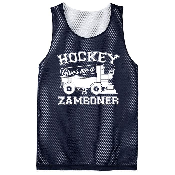 Hockey Gives Me A Zamboner Funny Hockey Fan Mesh Reversible Basketball Jersey Tank