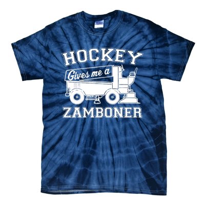 Hockey Gives Me A Zamboner Funny Hockey Fan Tie-Dye T-Shirt