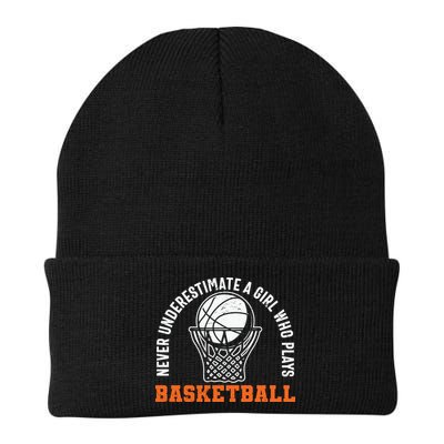 Hoops Girls Never Underestimate A Girl Who Plays Basketball Beanie