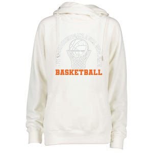 Hoops Girls Never Underestimate A Girl Who Plays Basketball Womens Funnel Neck Pullover Hood