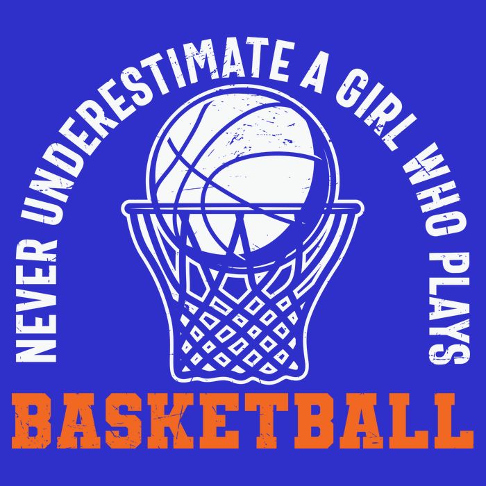 Hoops Girls Never Underestimate A Girl Who Plays Basketball Womens Tank Top