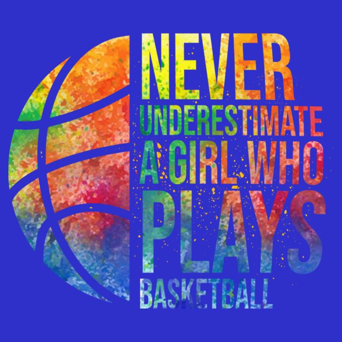 Hoops Girls Never Underestimate A Girl Who Plays Basketball Gift Button