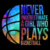 Hoops Girls Never Underestimate A Girl Who Plays Basketball. Sweatshirt