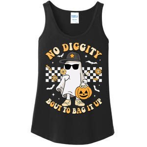 Halloween Ghost No Diggity Bout To Bag It Up Ladies Essential Tank