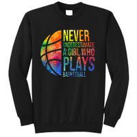 Hoops Girl Never Underestimate A Girl Who Plays Basketball Sweatshirt