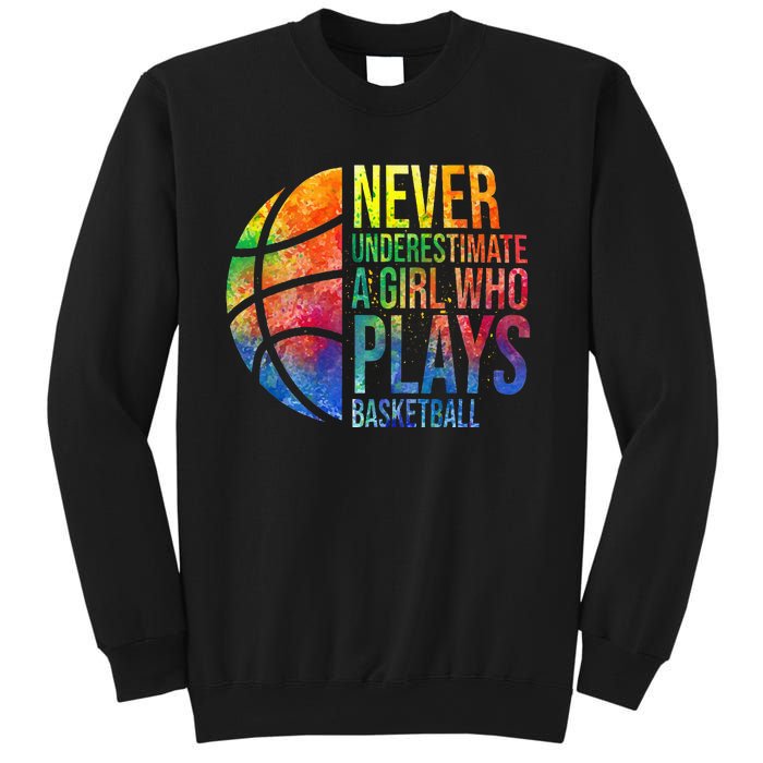 Hoops Girl Never Underestimate A Girl Who Plays Basketball Sweatshirt