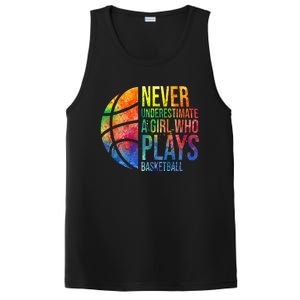 Hoops Girl Never Underestimate A Girl Who Plays Basketball PosiCharge Competitor Tank