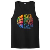 Hoops Girl Never Underestimate A Girl Who Plays Basketball PosiCharge Competitor Tank