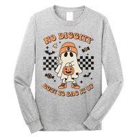 Halloween Ghost No Diggity Bout To Bag It Up Long Sleeve Shirt