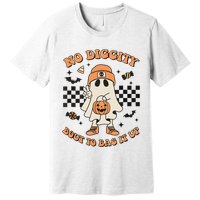Halloween Ghost No Diggity Bout To Bag It Up Premium T-Shirt