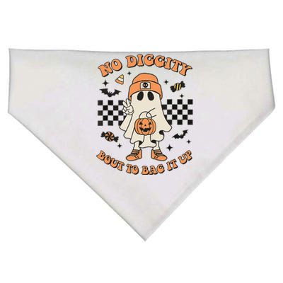 Halloween Ghost No Diggity Bout To Bag It Up USA-Made Doggie Bandana