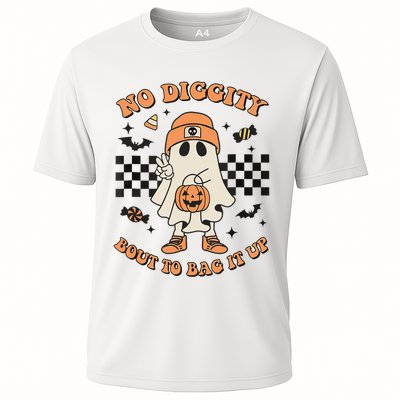Halloween Ghost No Diggity Bout To Bag It Up Performance Shirt