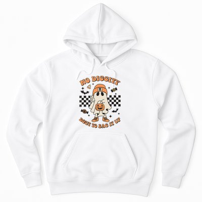 Halloween Ghost No Diggity Bout To Bag It Up Hoodie