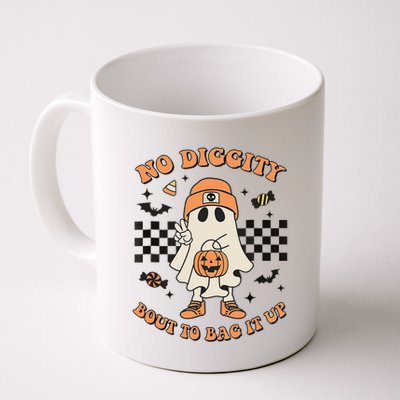 Halloween Ghost No Diggity Bout To Bag It Up Mug