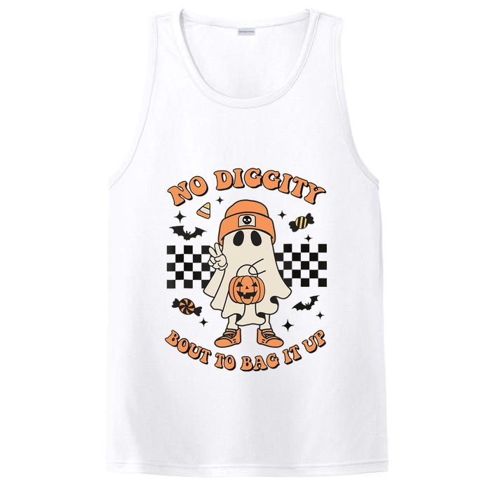 Halloween Ghost No Diggity Bout To Bag It Up PosiCharge Competitor Tank