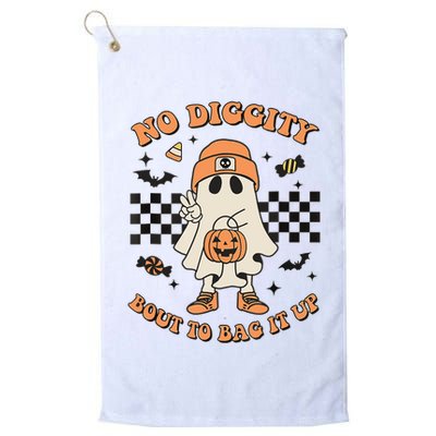 Halloween Ghost No Diggity Bout To Bag It Up Golf Towel