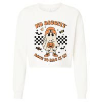 Halloween Ghost No Diggity Bout To Bag It Up Cropped Pullover Crew