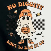 Halloween Ghost No Diggity Bout To Bag It Up Infant Baby Jersey Bodysuit