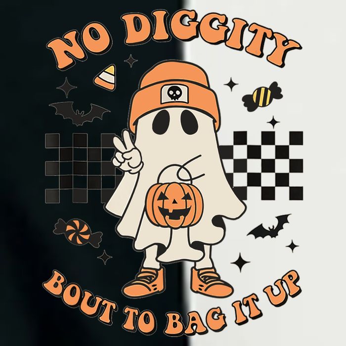 Halloween Ghost No Diggity Bout To Bag It Up Infant Baby Jersey Bodysuit
