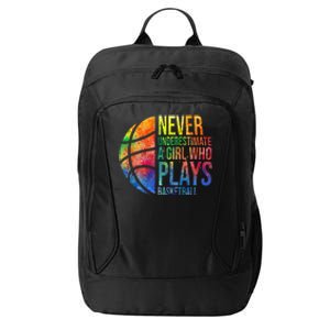 Hoops Girl Never Underestimate A Girl Who Plays Basketball City Backpack