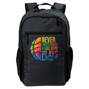 Hoops Girl Never Underestimate A Girl Who Plays Basketball Daily Commute Backpack