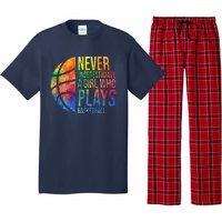 Hoops Girl Never Underestimate A Girl Who Plays Basketball Pajama Set