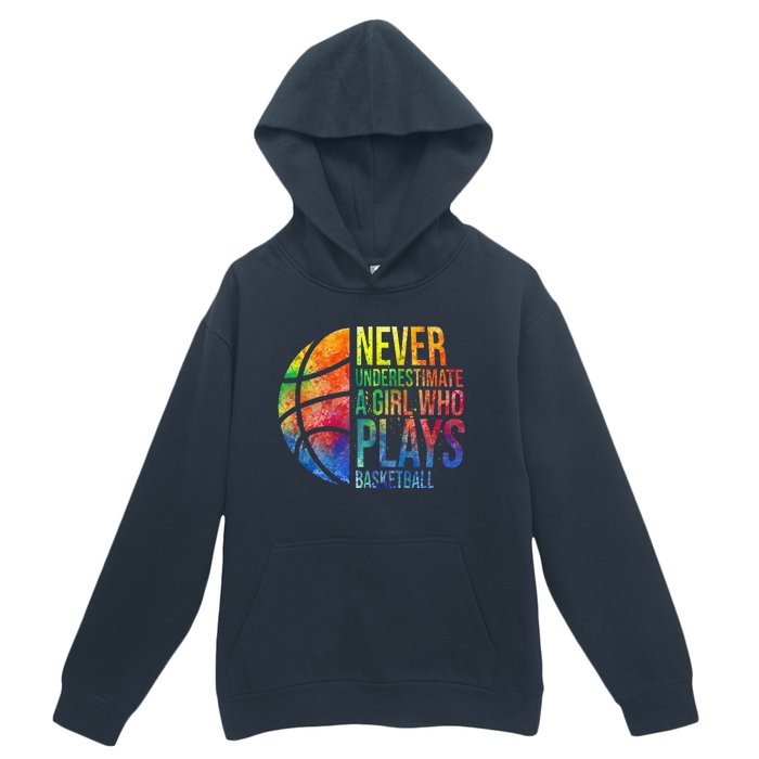 Hoops Girl Never Underestimate A Girl Who Plays Basketball Urban Pullover Hoodie